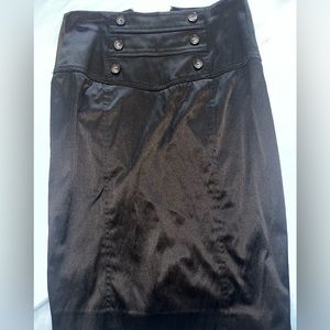 Black high waisted pencil professional skirt